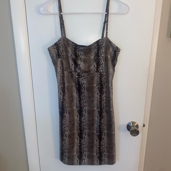snake print mini dress - Picture 1 of 3